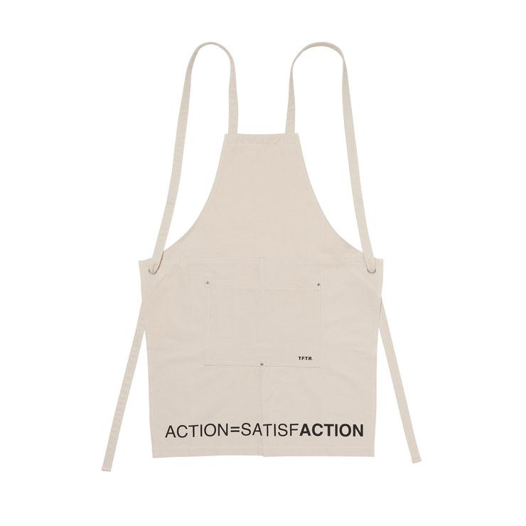 APRON ACTION=SATISFACTION / OFF WHITE（123-23003）